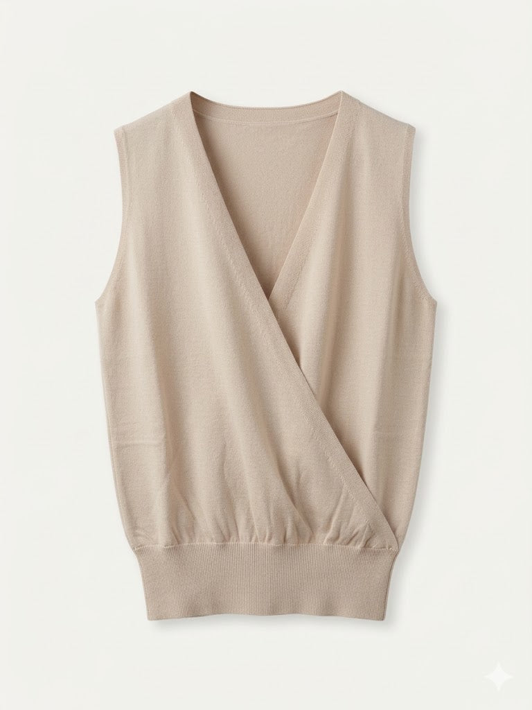 gilet incrociato in filo