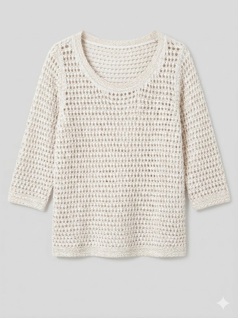 scollo barca traforata cotone