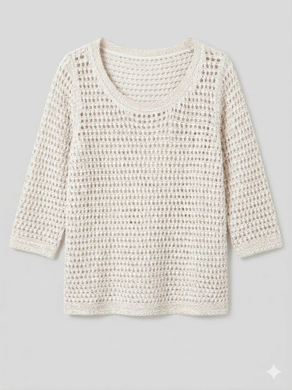 scollo barca traforata cotone