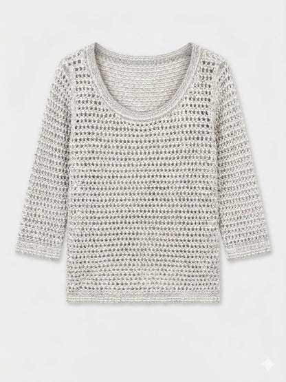 scollo barca traforata cotone