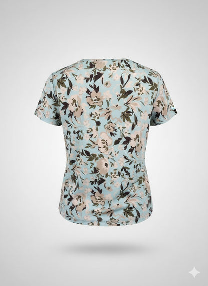 t-shirt raso fantasia fiorata