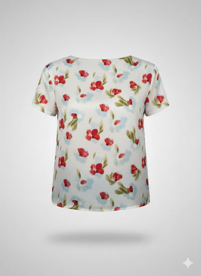 t-shirt raso viscosa fantasia