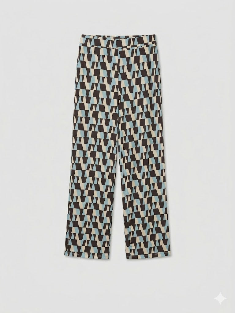 pantalone jersey geometrico