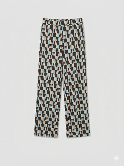 pantalone jersey geometrico