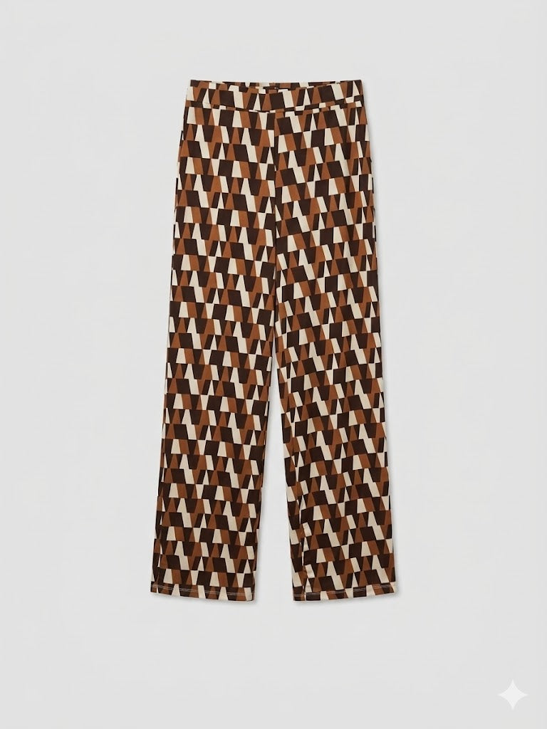 pantalone jersey geometrico