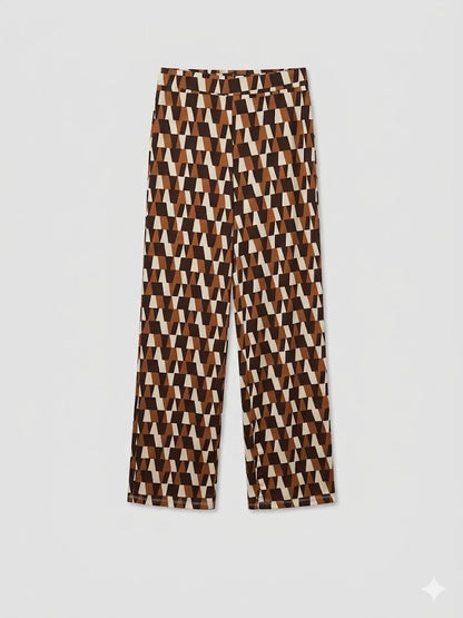 pantalone jersey geometrico