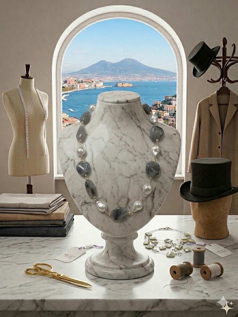 collana lunga pietre lucide