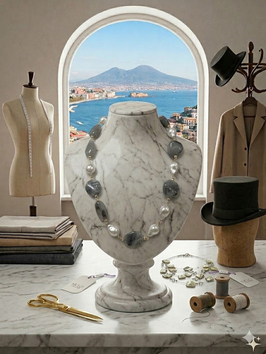 collana lunga pietre lucide