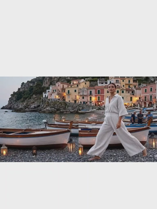 pantalone in cotone garzato