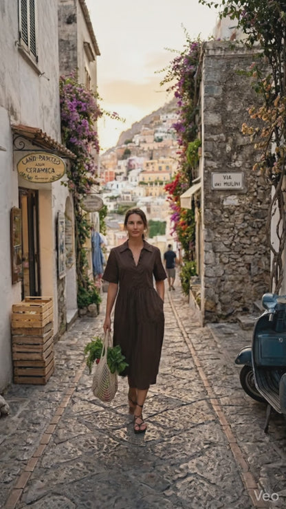 abito cotone a balze