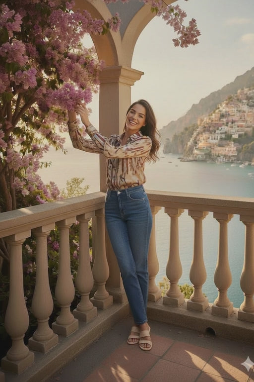 camicia viscosa striature