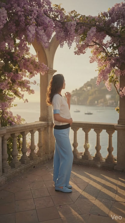 maglia girocollo tricolor