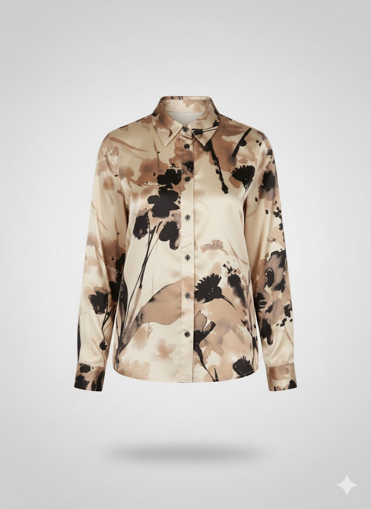 camicia viscosa stampa ramo