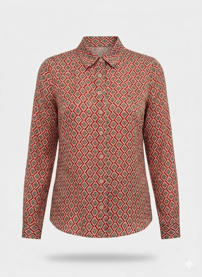 camicia viscosa rombi