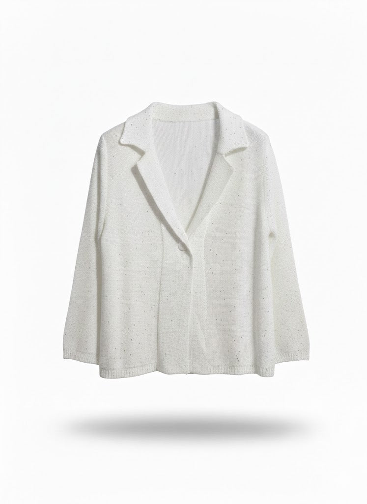 giacca in cotone paillettes