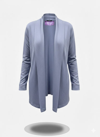 cardigan lungo sciallato