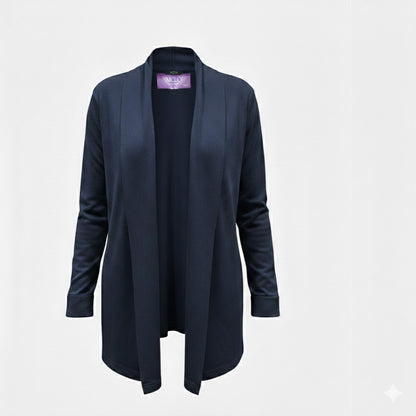 cardigan lungo sciallato