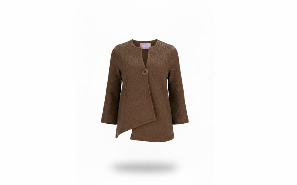 cardigan in cotone asimmetrico