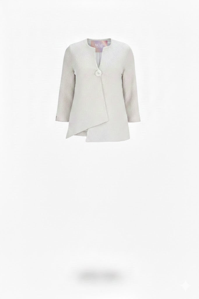 cardigan in cotone asimmetrico