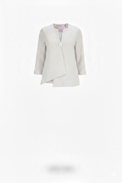 cardigan in cotone asimmetrico