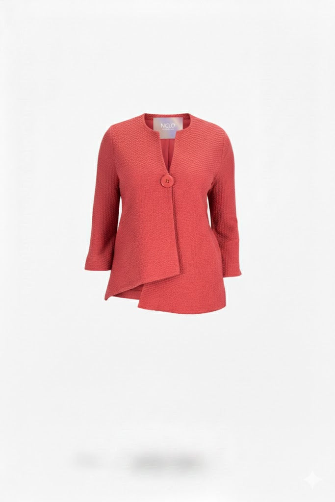 cardigan in cotone asimmetrico