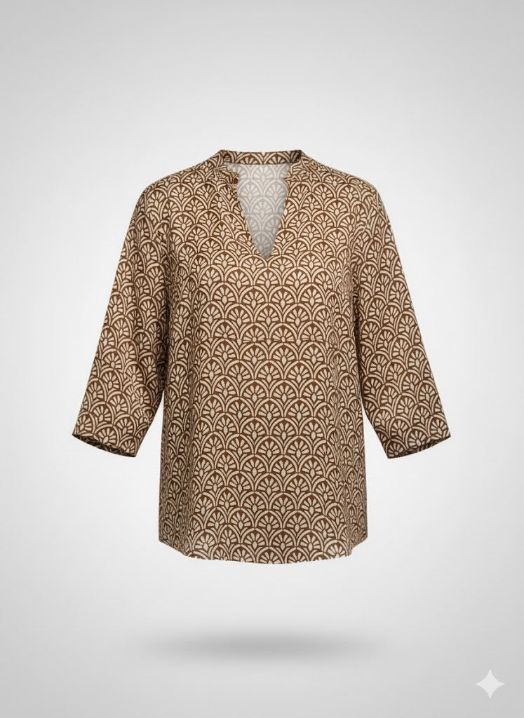 BLUSA IN VISCOSA STAMPA CACTUS