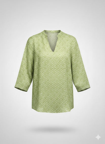 BLUSA IN VISCOSA STAMPA CACTUS
