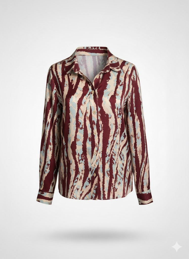 camicia viscosa striature