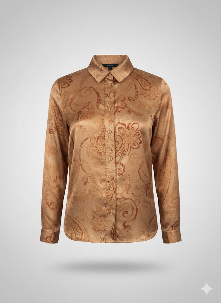 camicia stampa fiore kashmir