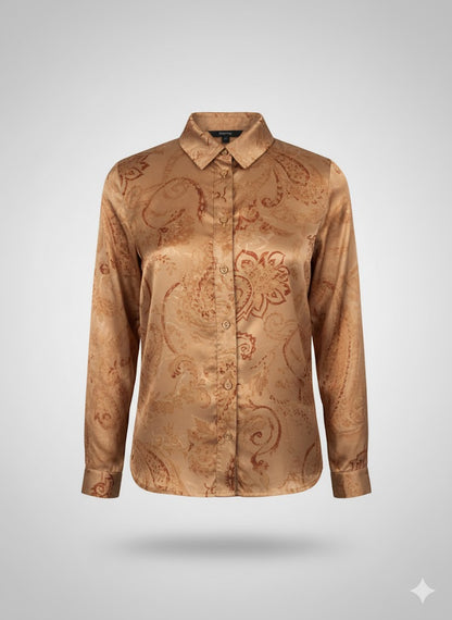 camicia stampa fiore kashmir