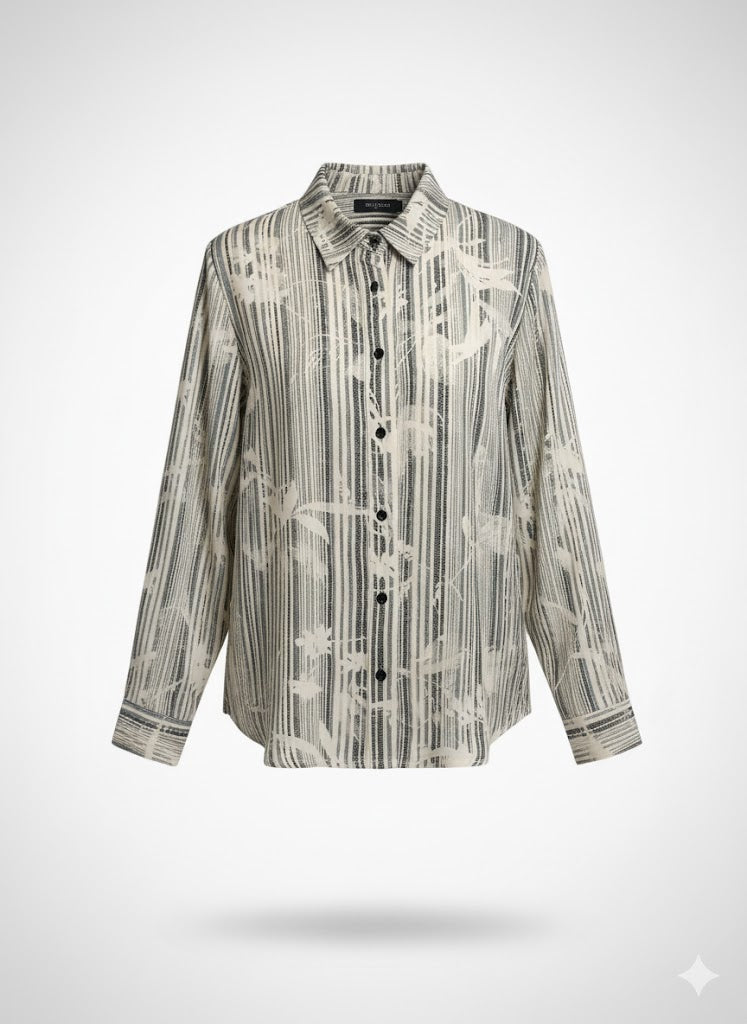 camicia viscosa rigata