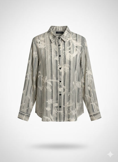 camicia viscosa rigata