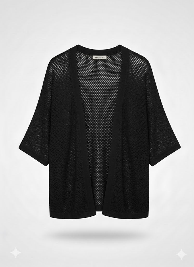 cardigan cotone traforato