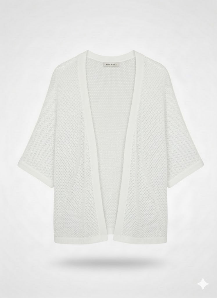 cardigan cotone traforato