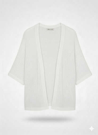 cardigan cotone traforato