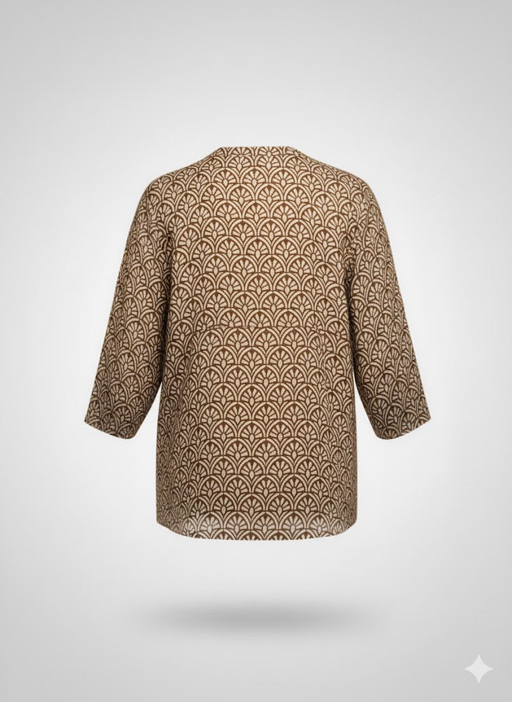 BLUSA IN VISCOSA STAMPA CACTUS