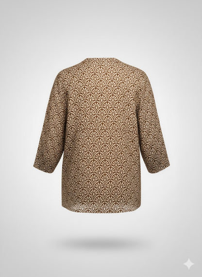 BLUSA IN VISCOSA STAMPA CACTUS