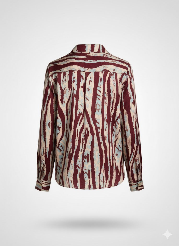 camicia viscosa striature