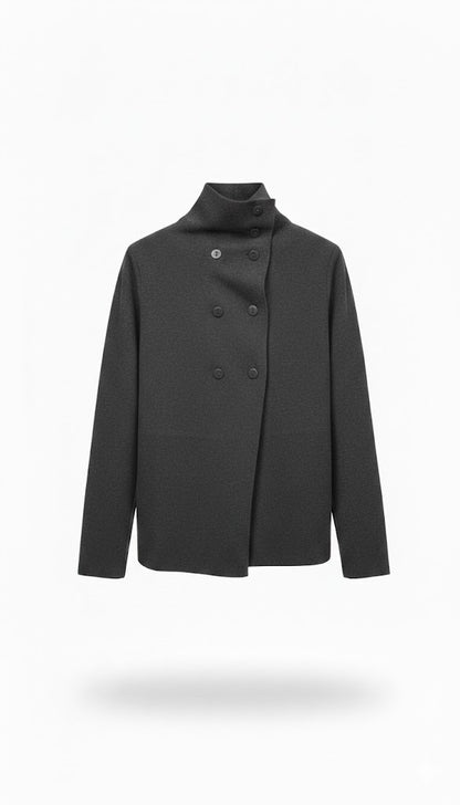 cardigan in misto lana doppiopetto