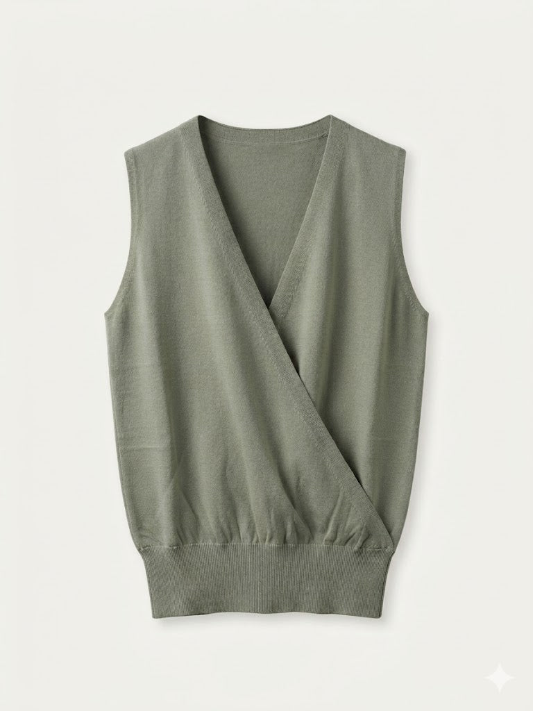 gilet incrociato in filo