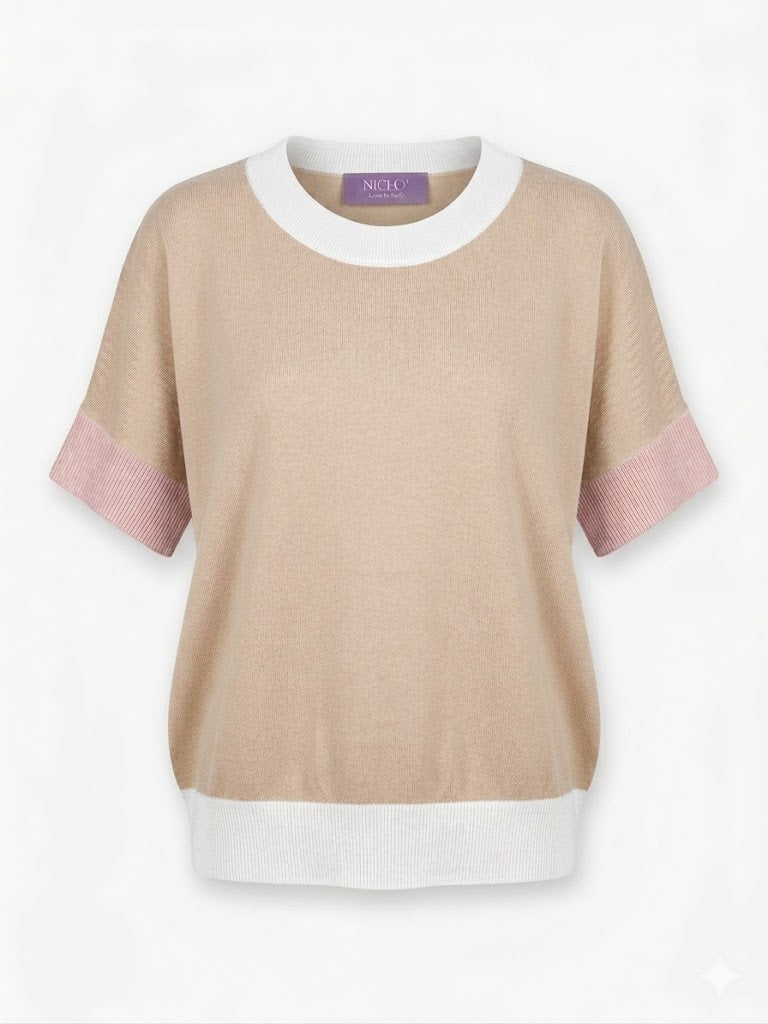 maglia girocollo tricolor