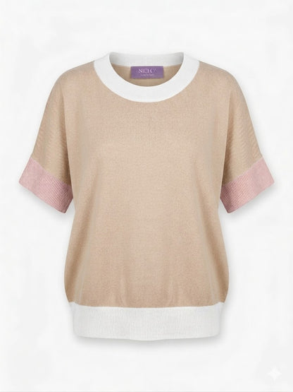 maglia girocollo tricolor