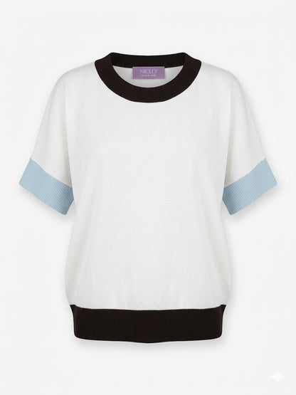 maglia girocollo tricolor