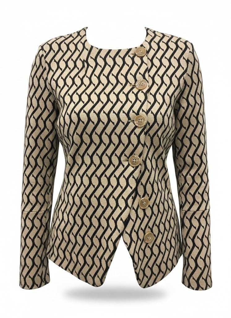 giacca abbottonatura asimmetrica