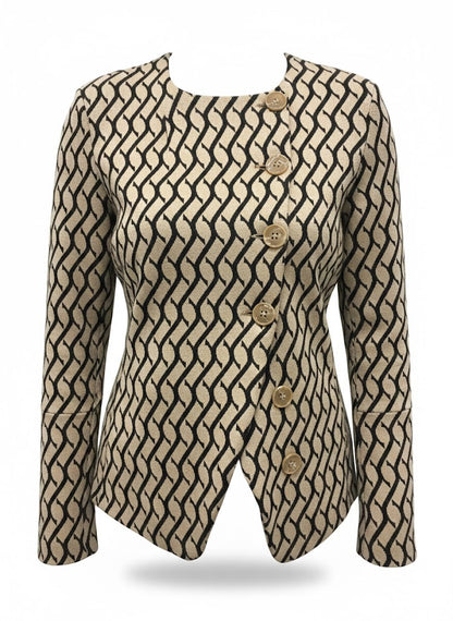 giacca abbottonatura asimmetrica