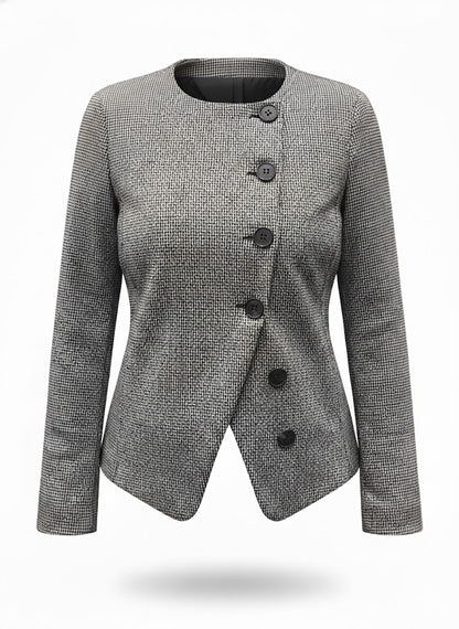 giacca abbottonatura asimmetrica